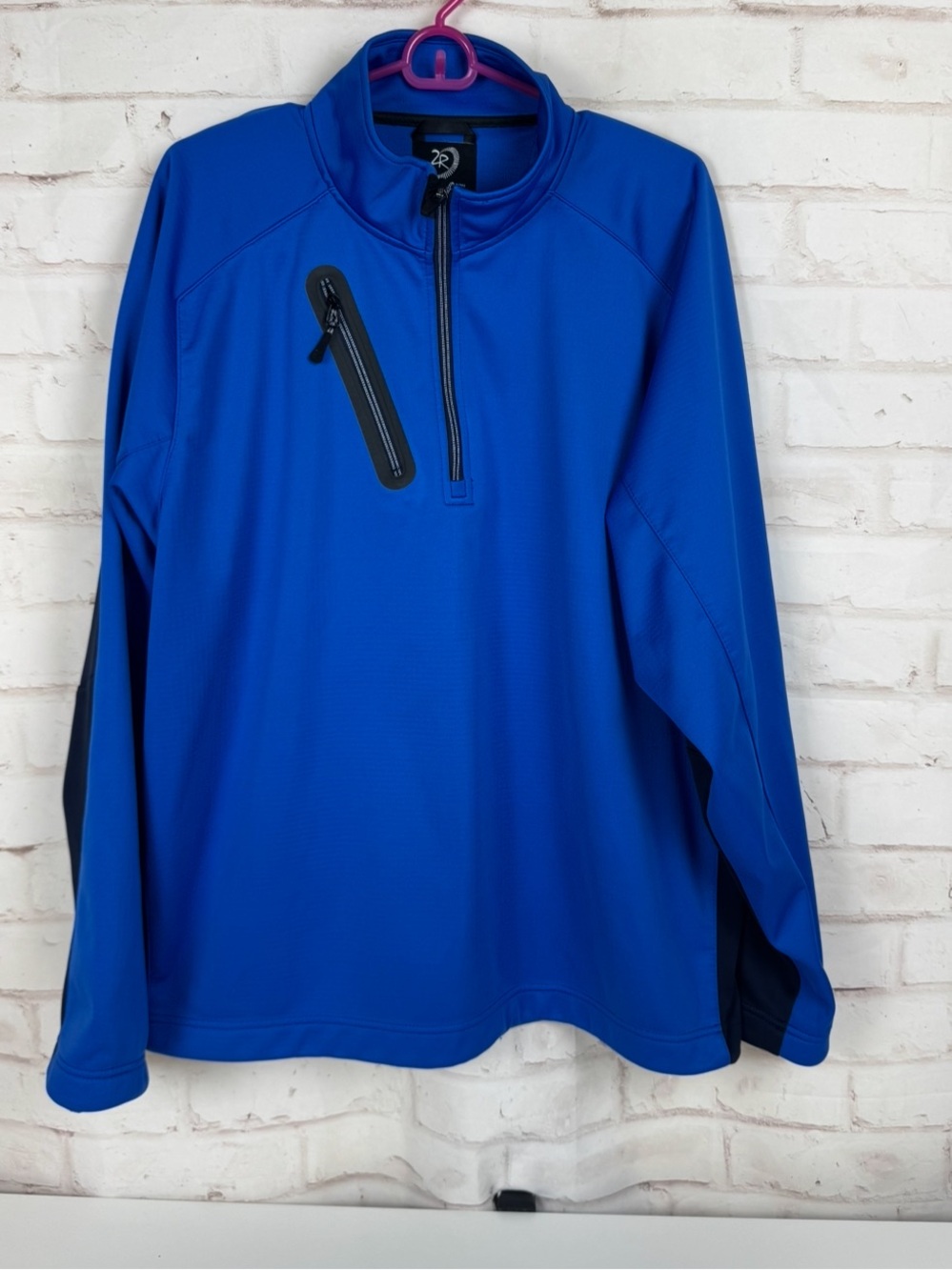 ZERO RESTRICTION  Men's XLarge Tour Series 1/4 Zip  Golf Pullover Blue Stretch